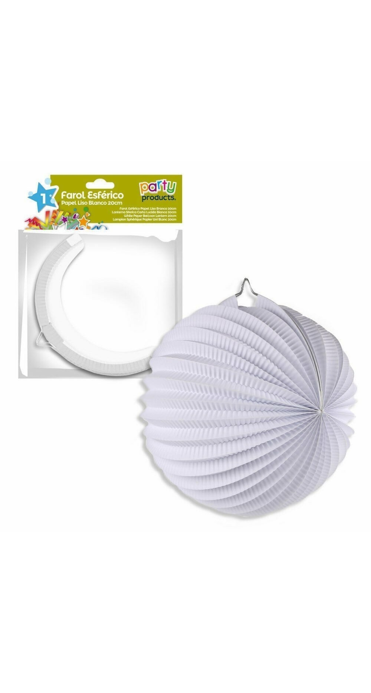 White Paper Balloon Lantern 20 cm