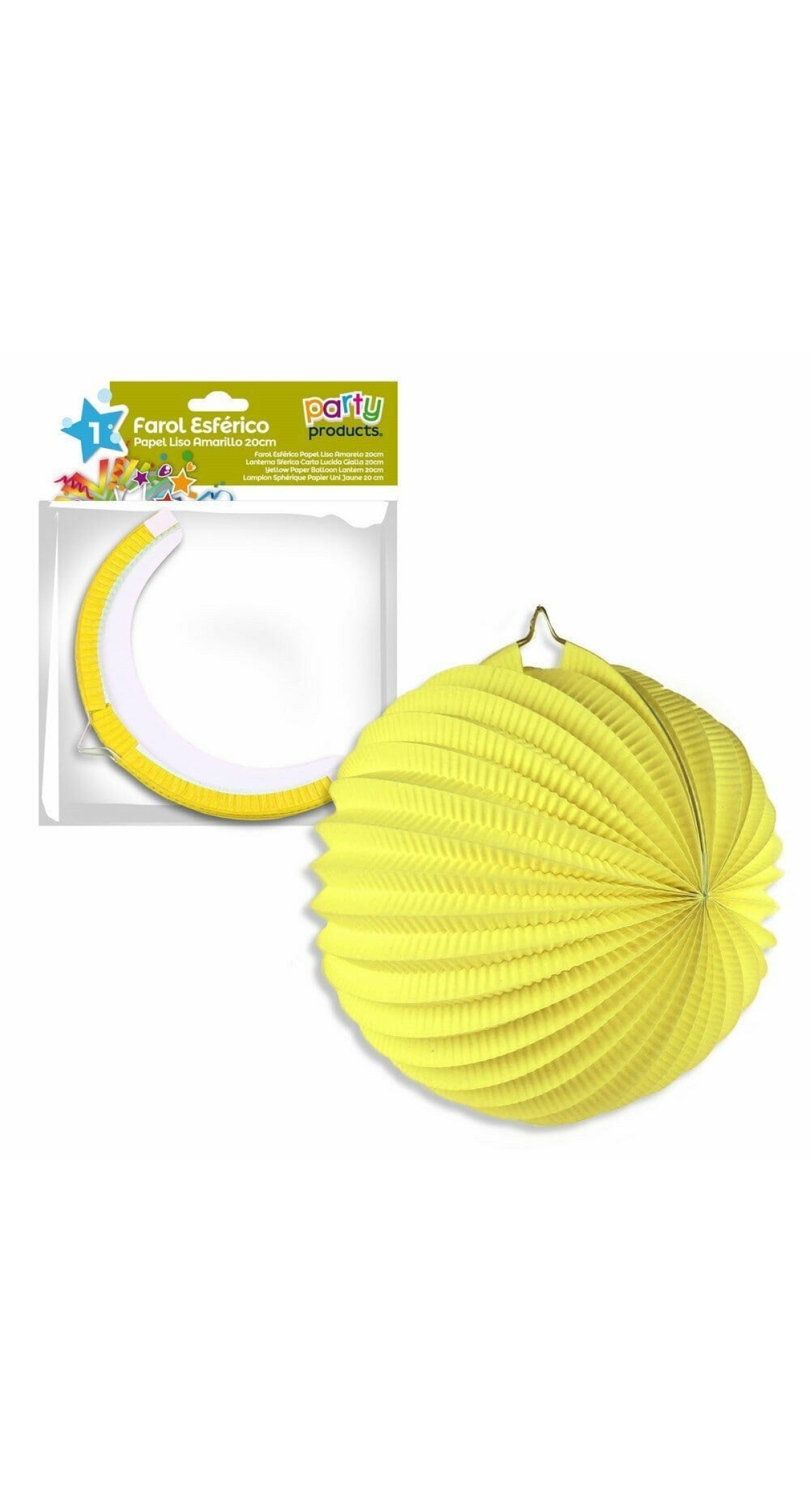 Yellow Paper Balloon Lantern 20 cm