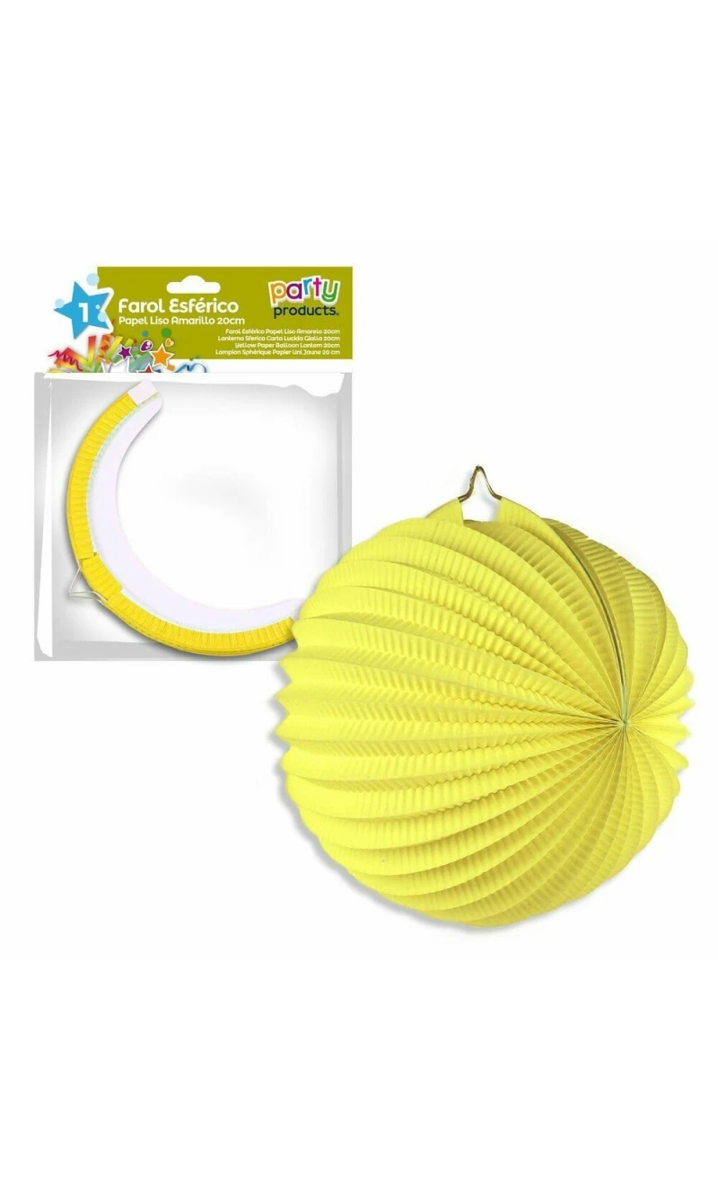 Yellow Paper Balloon Lantern 20 cm