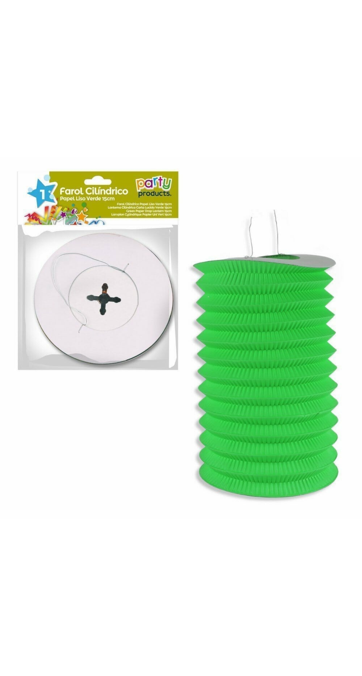 Green Paper Drop Lantern 15 cm