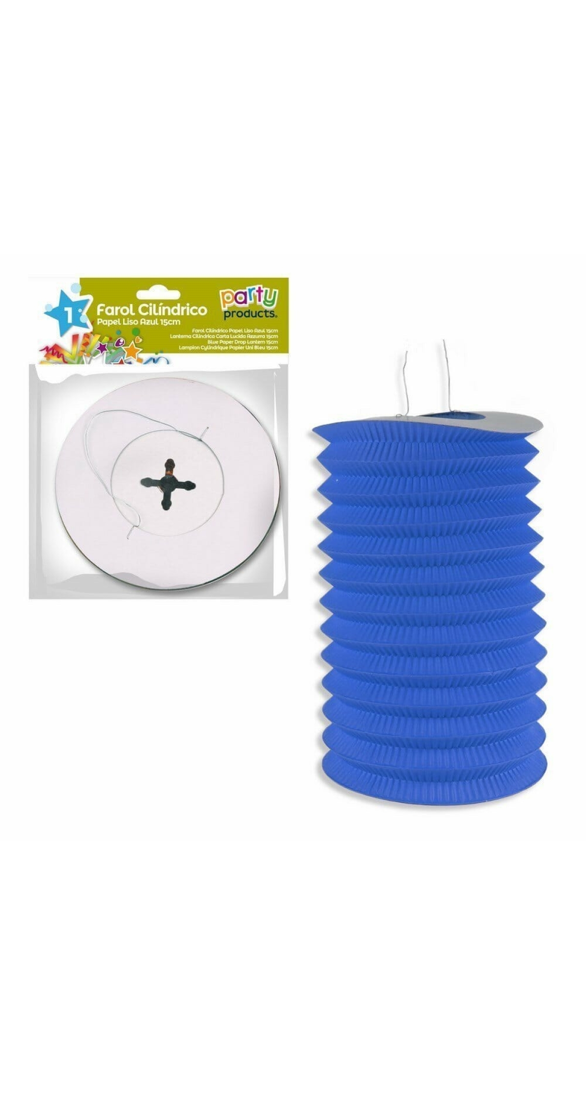 Blue Paper Drop Lantern 15 cm