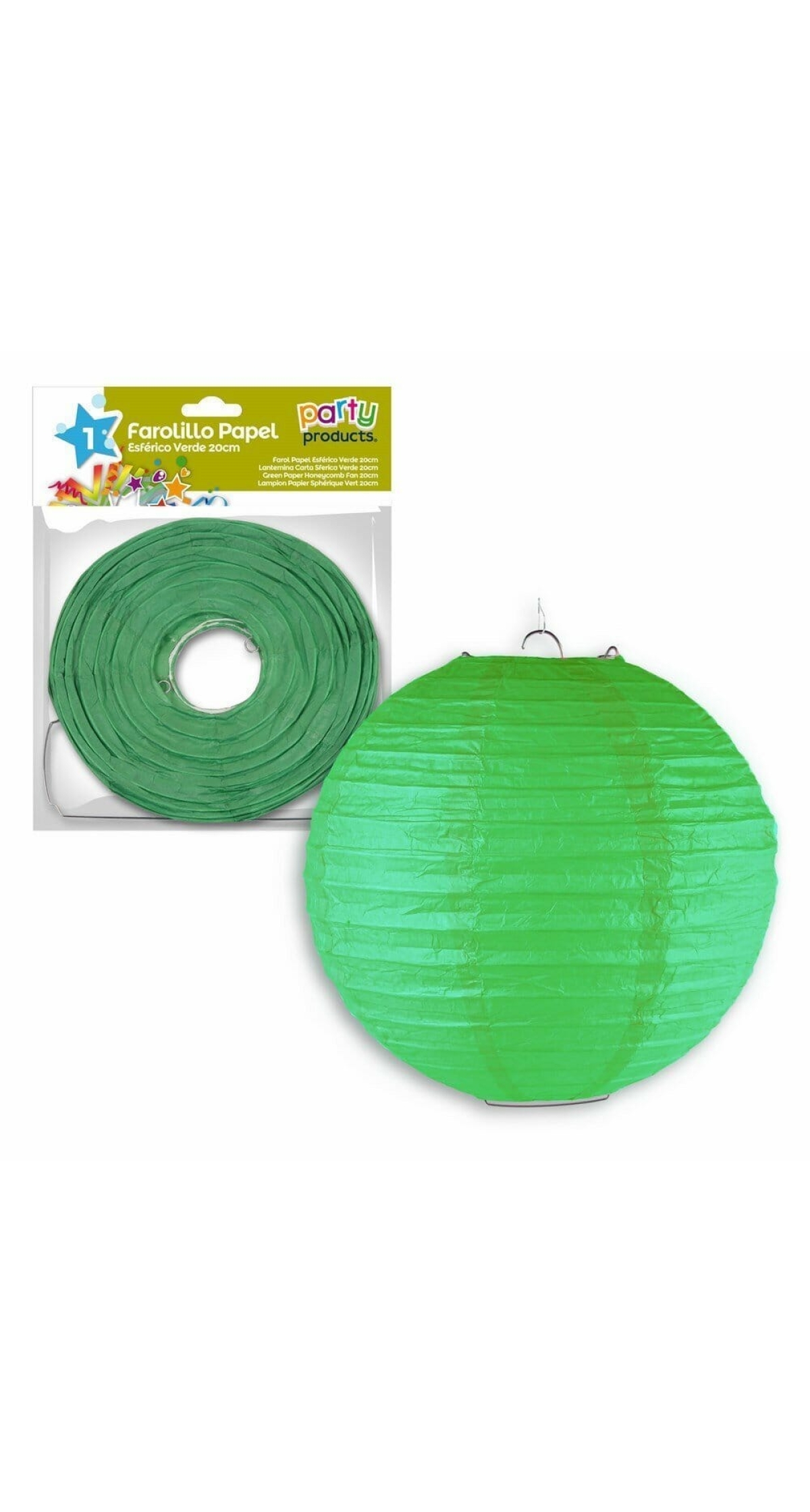 Green Paper Balloon Lantern 20 cm
