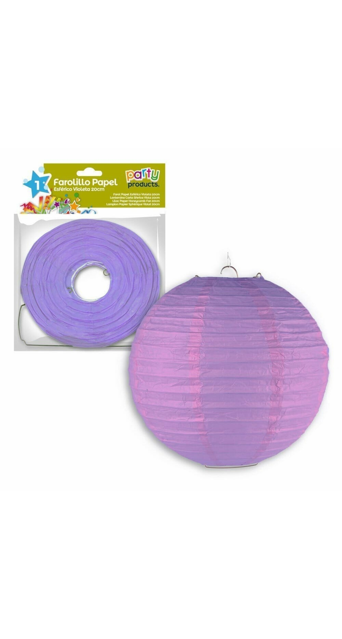 Violet Paper Balloon Lantern 20 cm