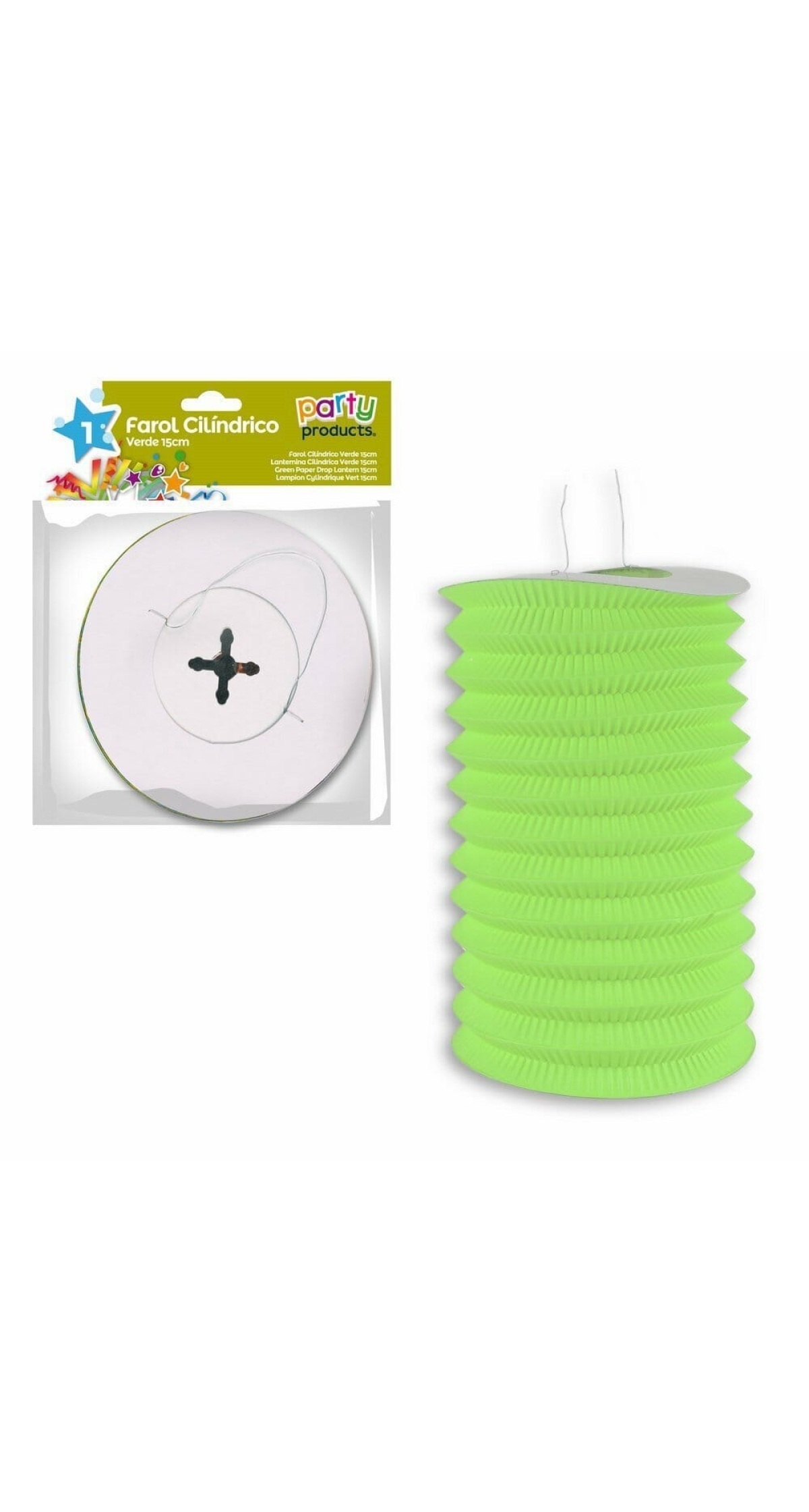 Green Paper Drop Lantern 15 cm