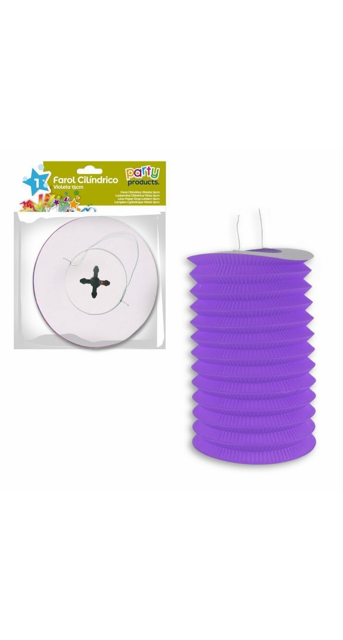 Violet Paper Drop Lantern 15 cm