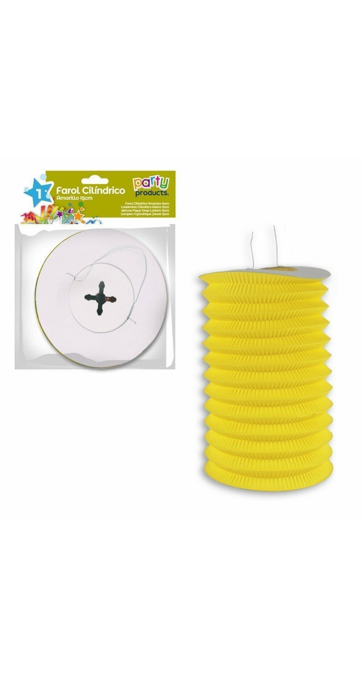 Yellow Paper Drop Lantern 15 cm