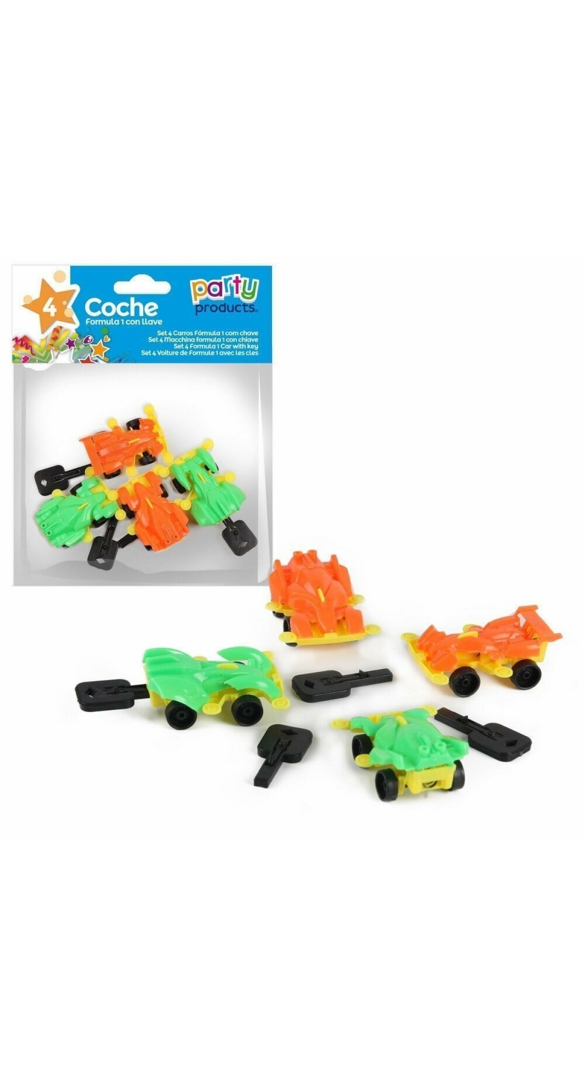 Formula 1 Car With Key - 4pk