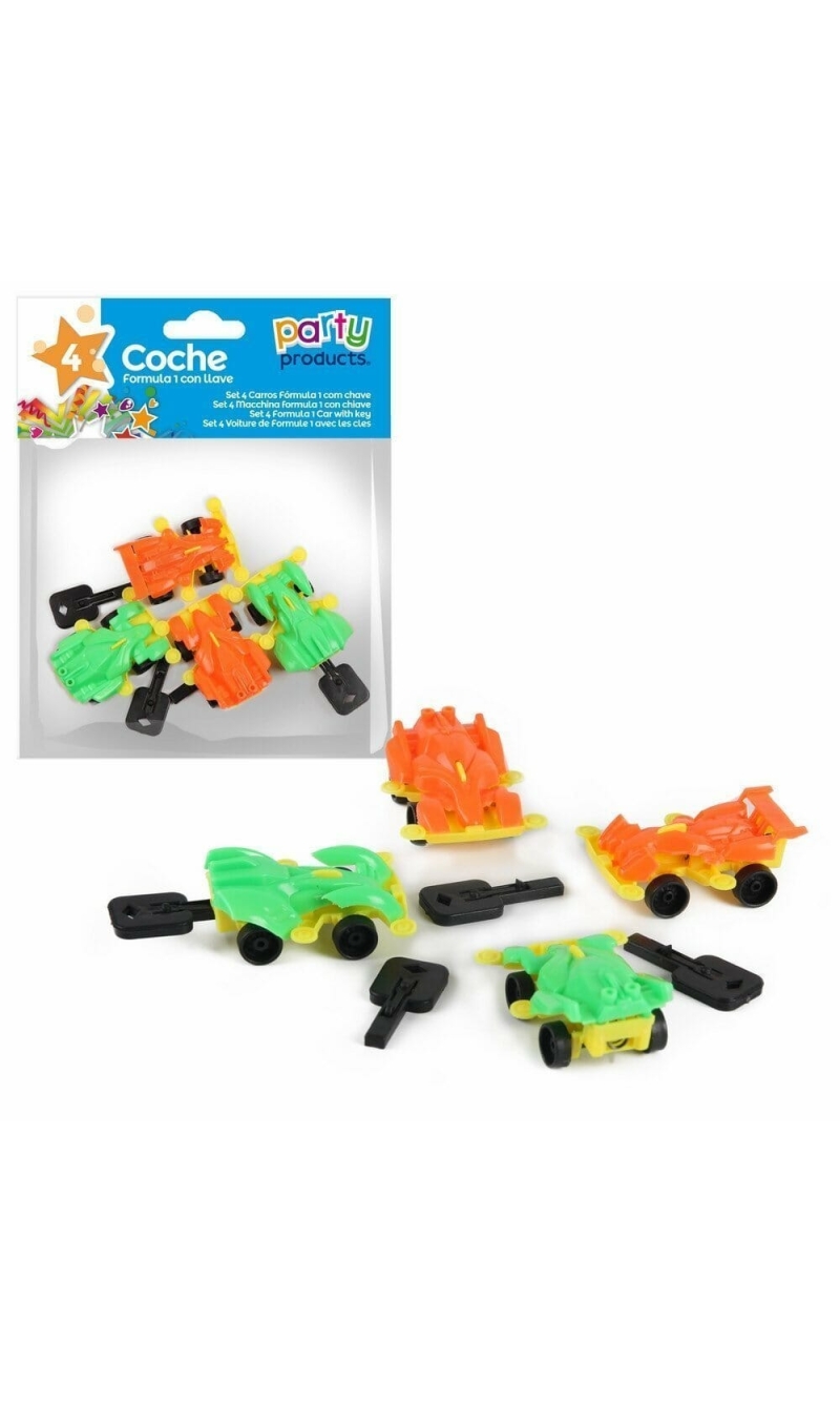 Formula 1 Car With Key - 4pk