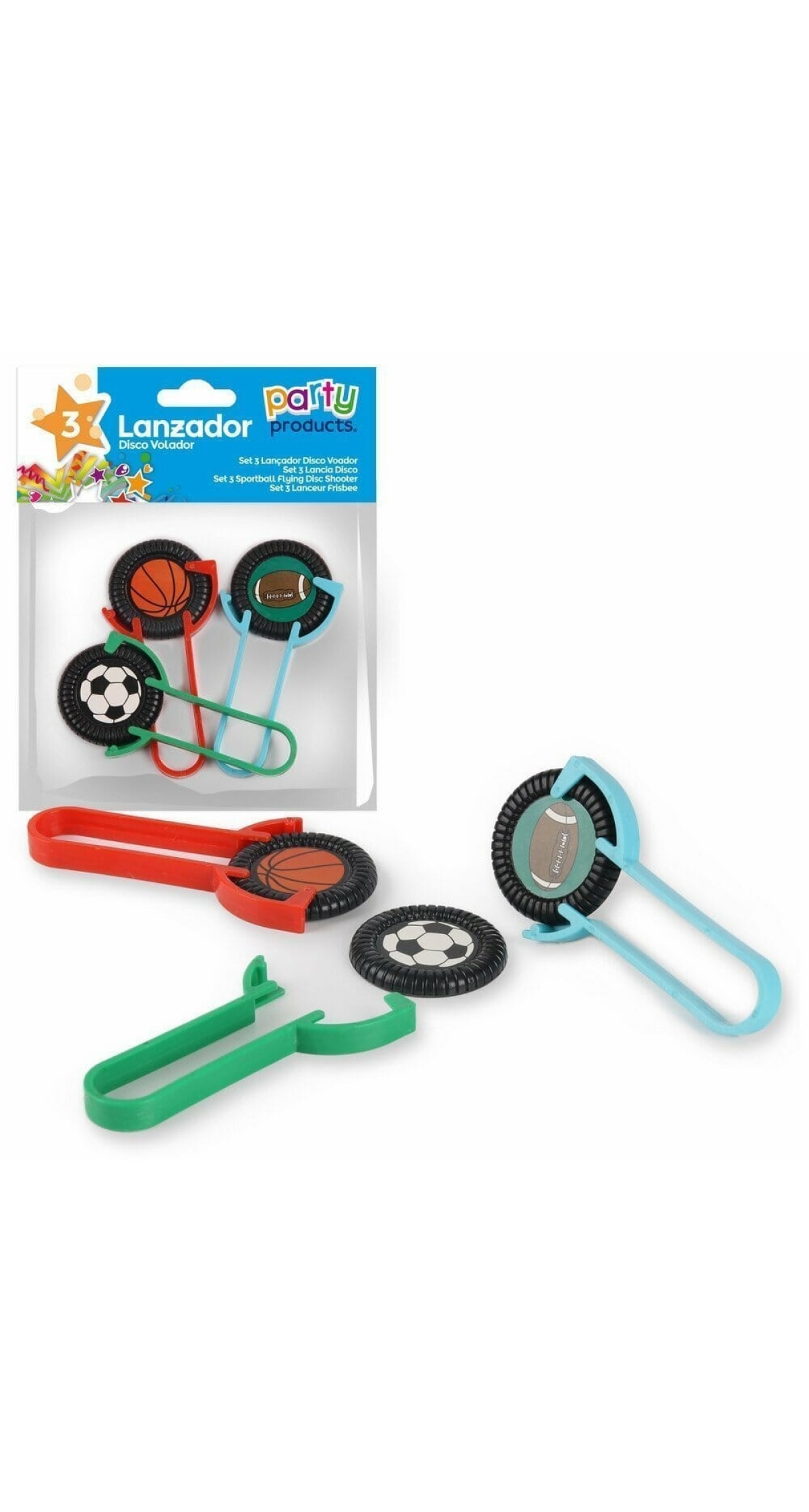Sportball Flying Disc Shooter - 3pk