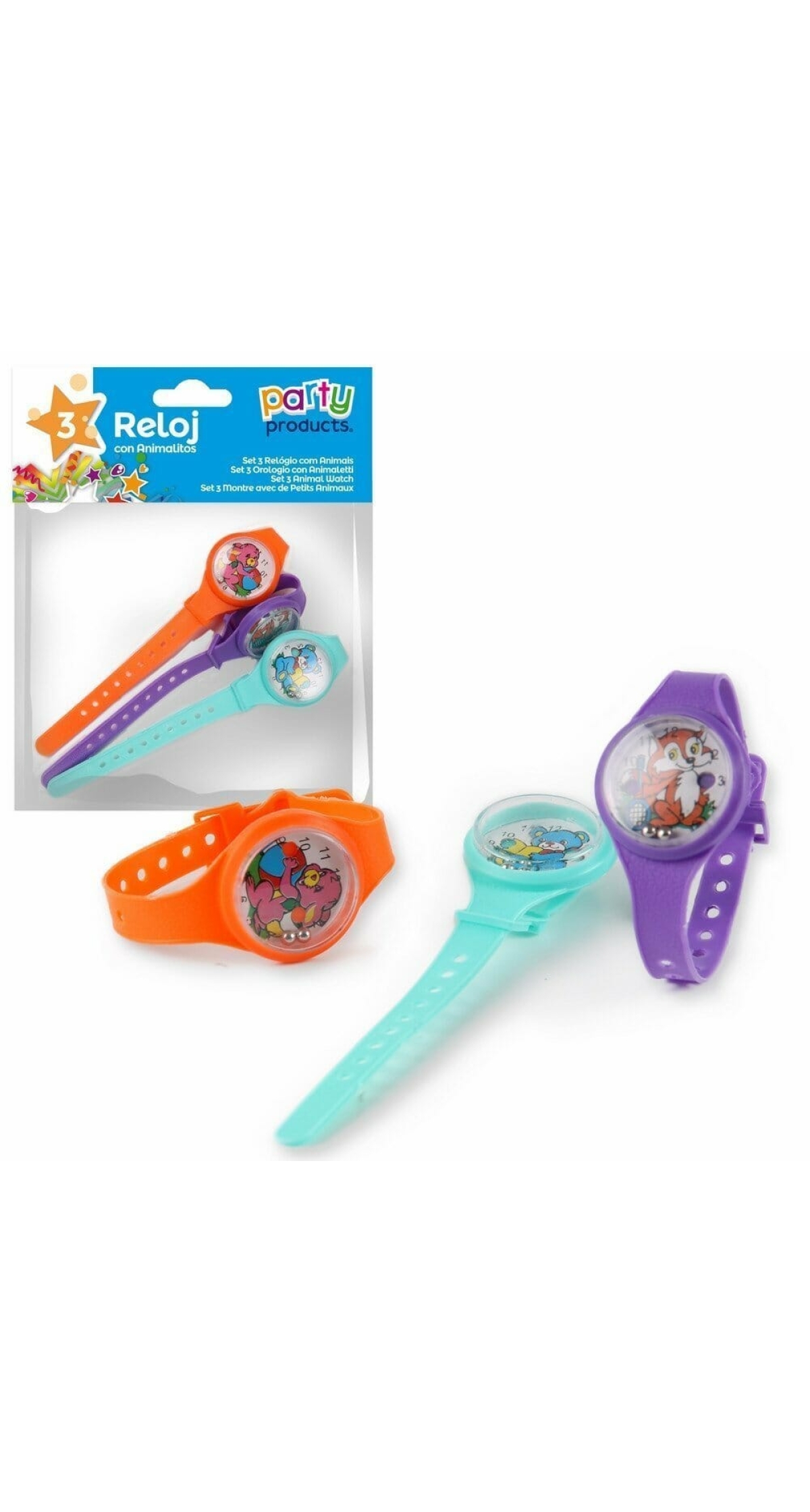 Party Favours / Pinata Animal Watch - 3pk