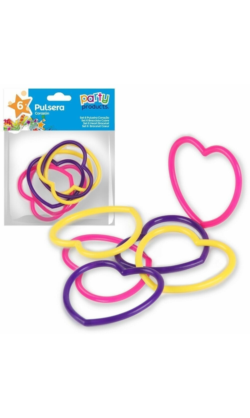 Party Favours / Pinata Heart Bracelet - 6pk