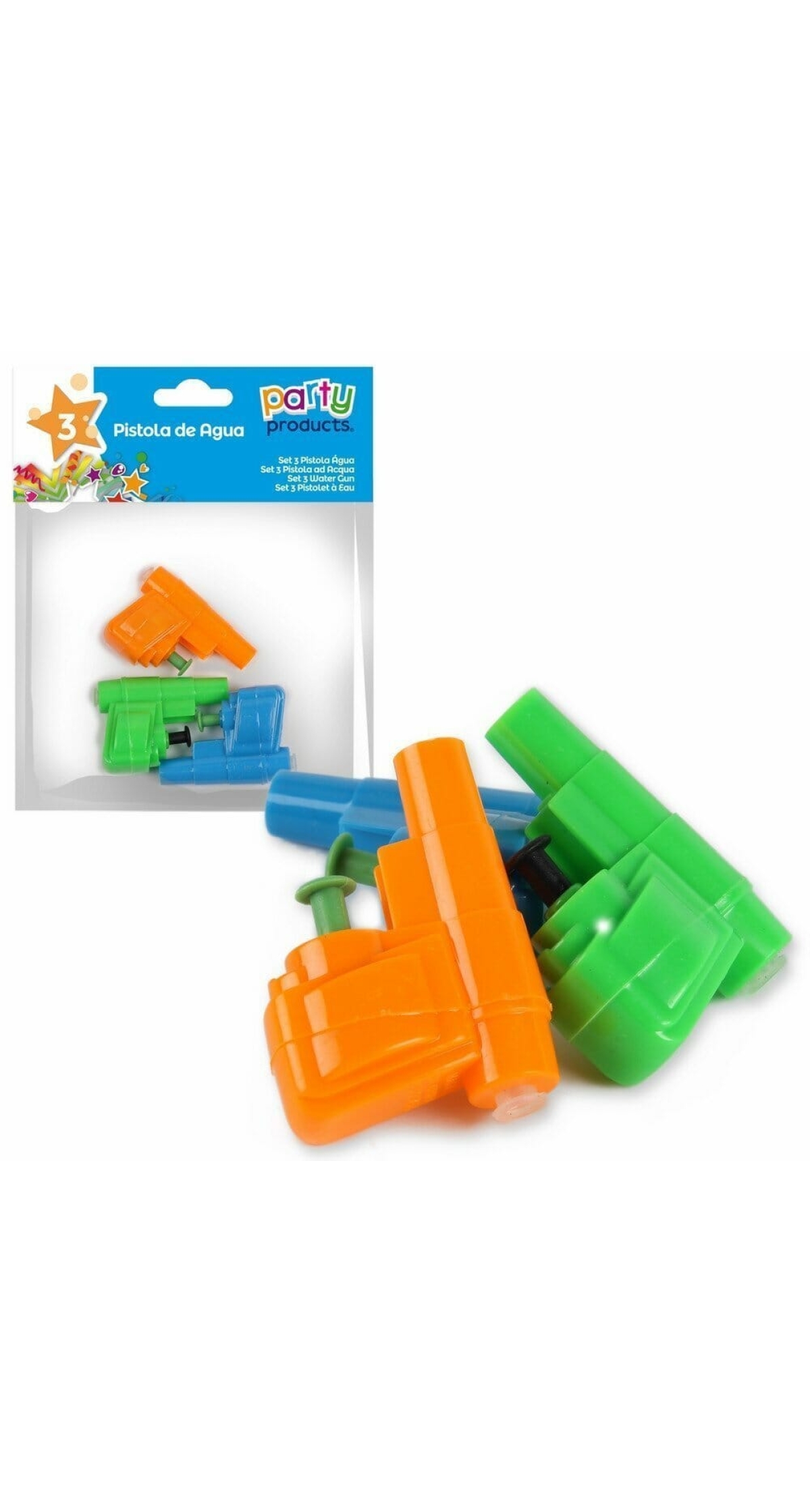 Party Favours / Pinata Water Gun - 3pk