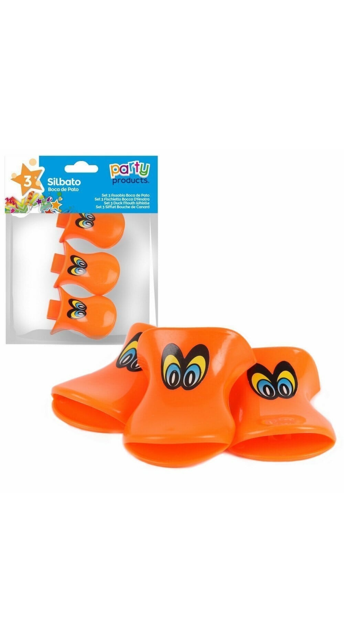 Party Favours / Pinata Whistle Duck - 3pk