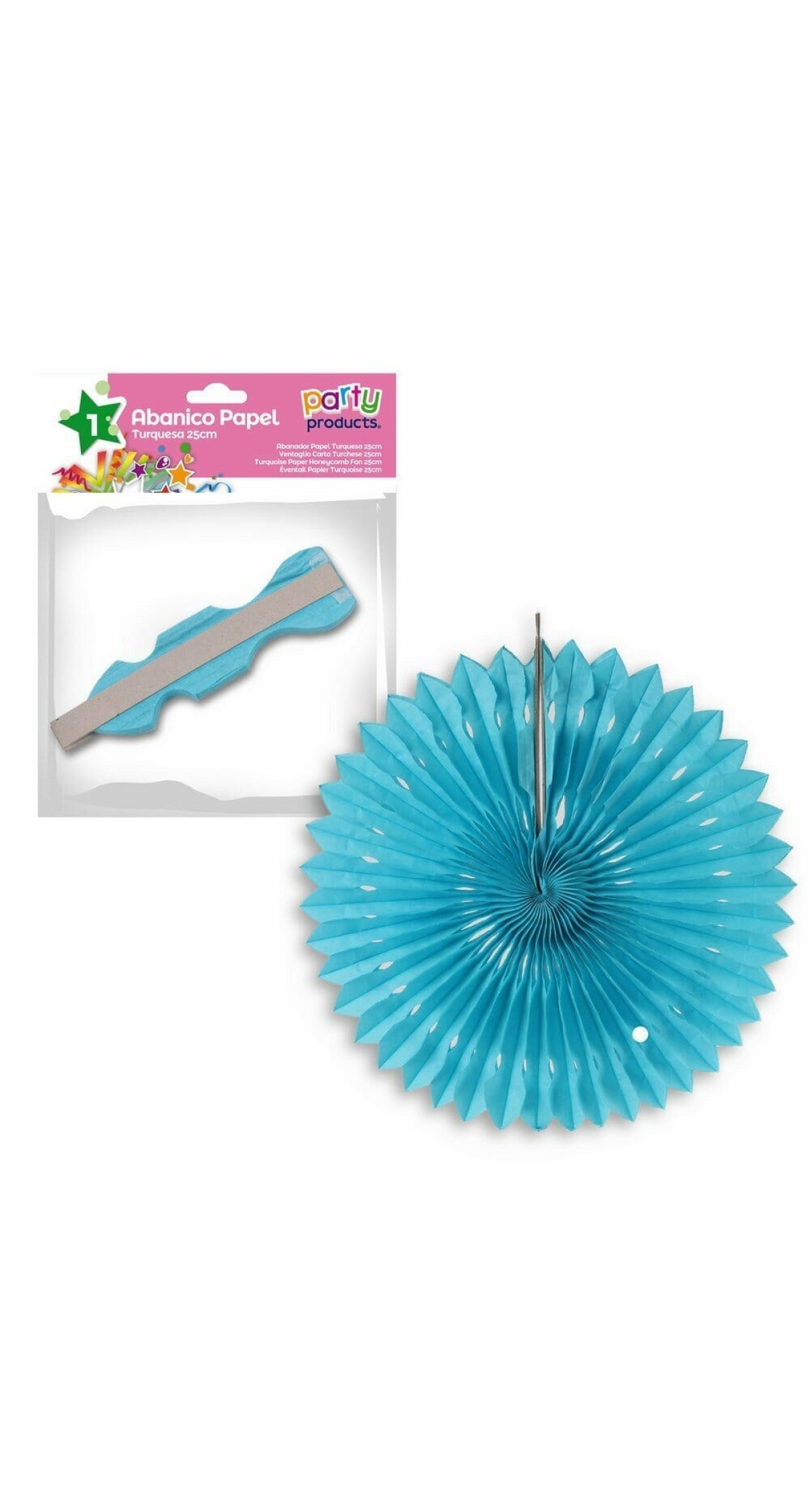 Turquoise Paper Honeycomb 25 cm