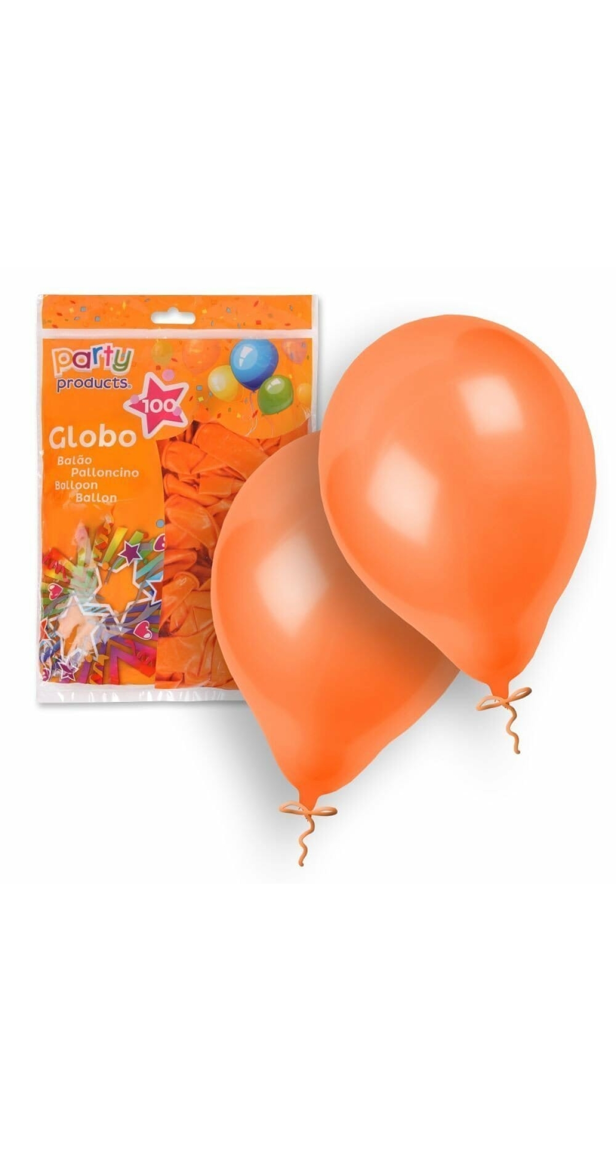 Latex Balloons 23cm (9 Inch) Orange - 100pk