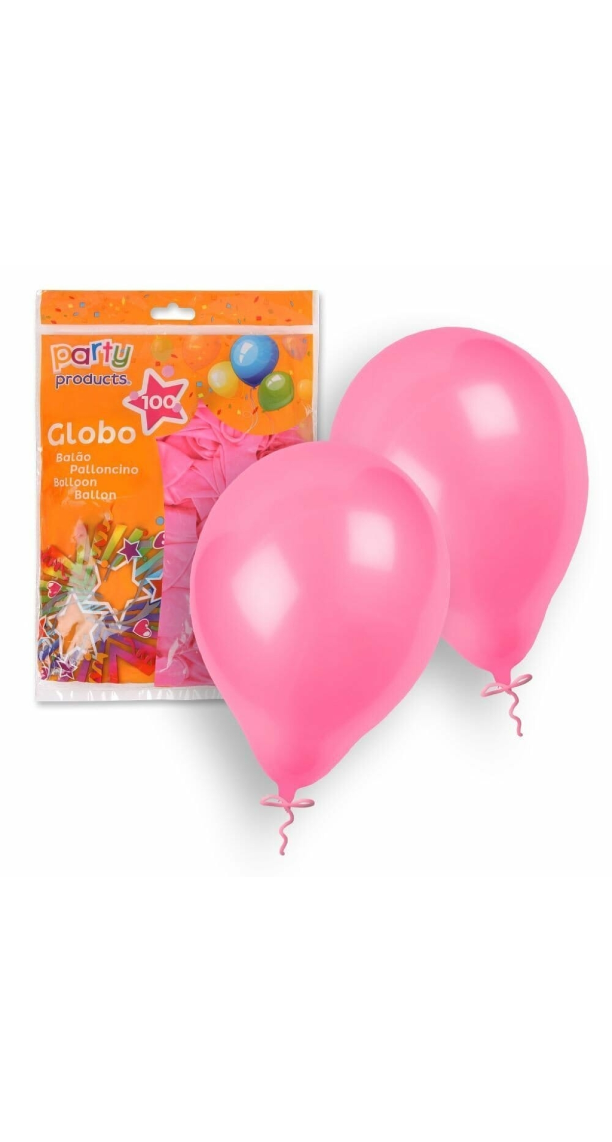 Latex Balloons 23cm (9 Inch) Pink - 100pk