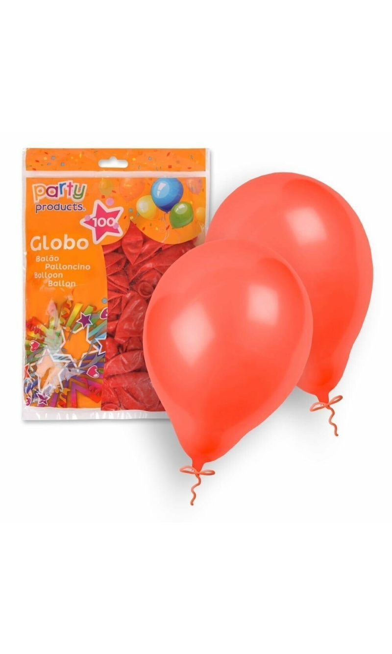 Latex Balloons 23cm (9 Inch) Red - 100pk