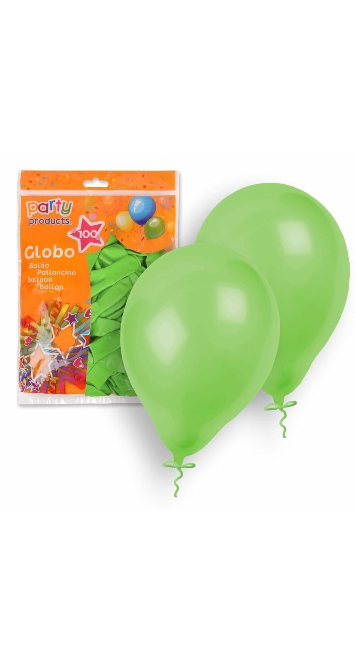 Latex Balloons 23cm (9 Inch) Green - 100pk