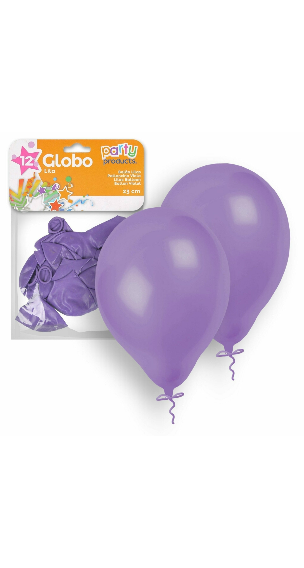 Latex Balloons 23cm (9 Inch) Lilac - 12pk
