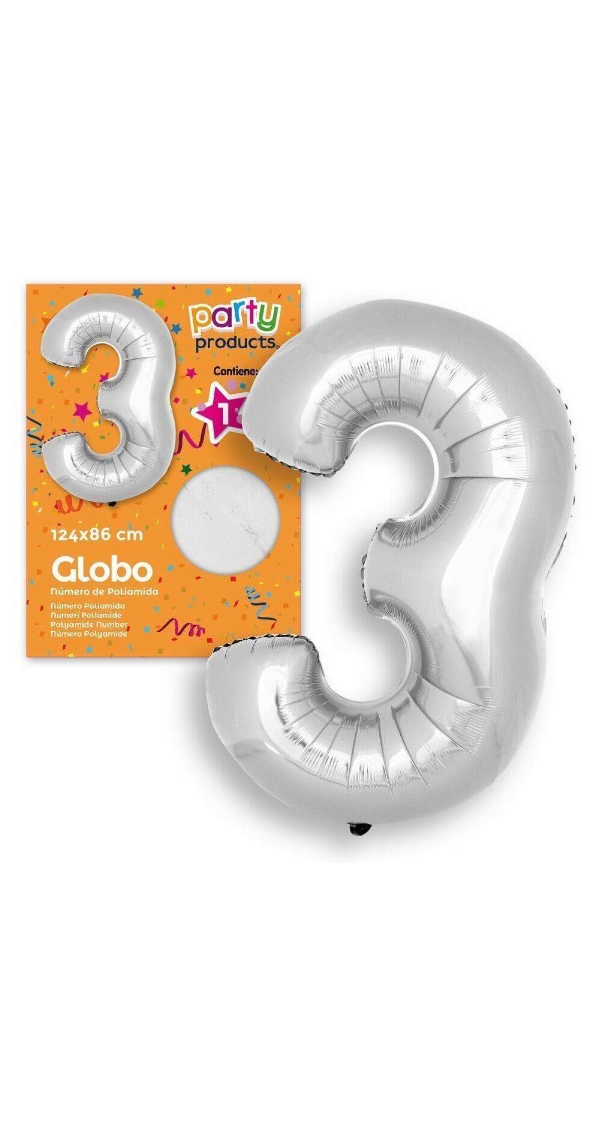 Polyamide Nº3 Silver Balloon 124 X 86 cm