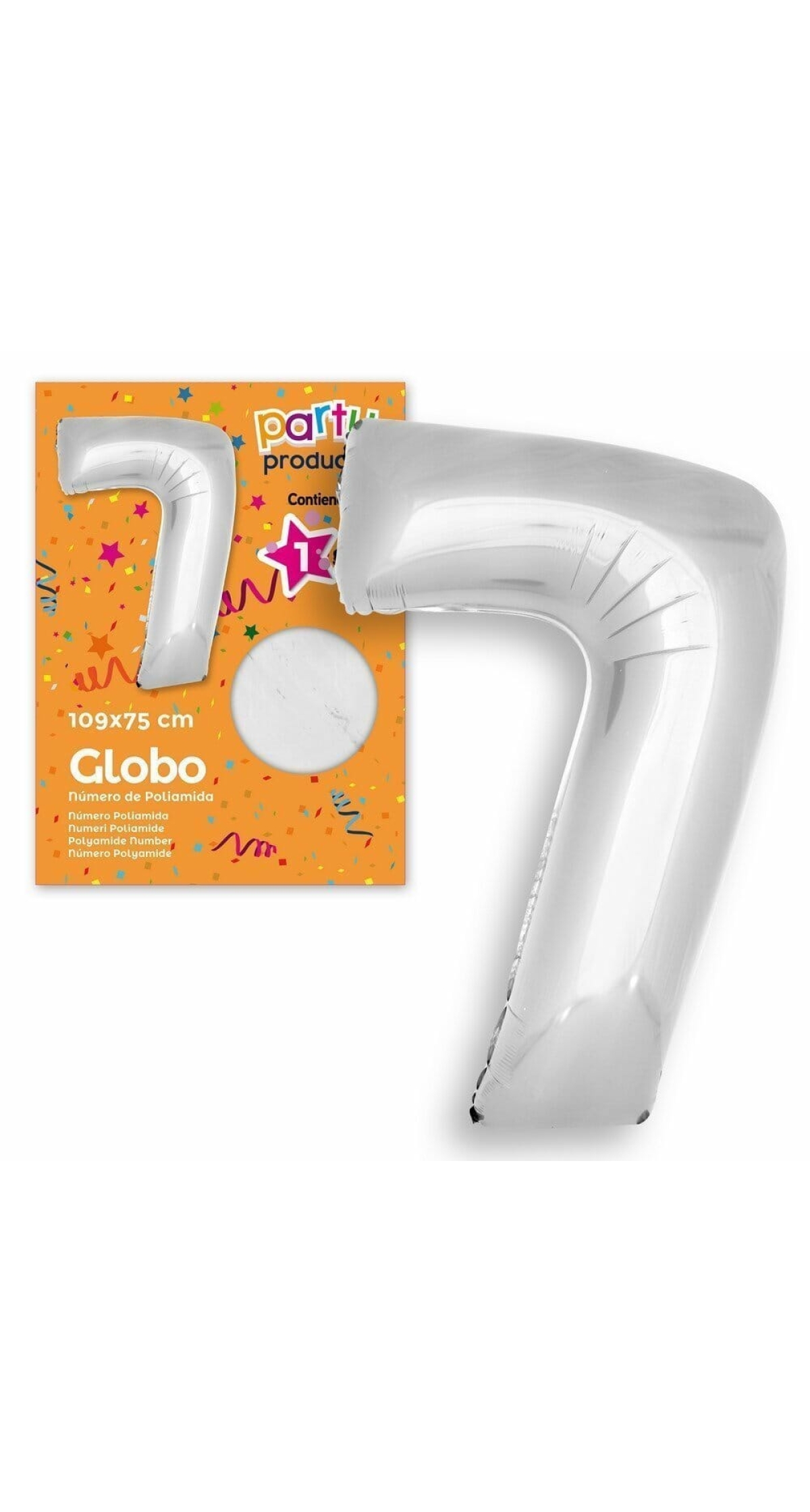 Polyamide Nº7 Silver Balloon 109 X 75 cm