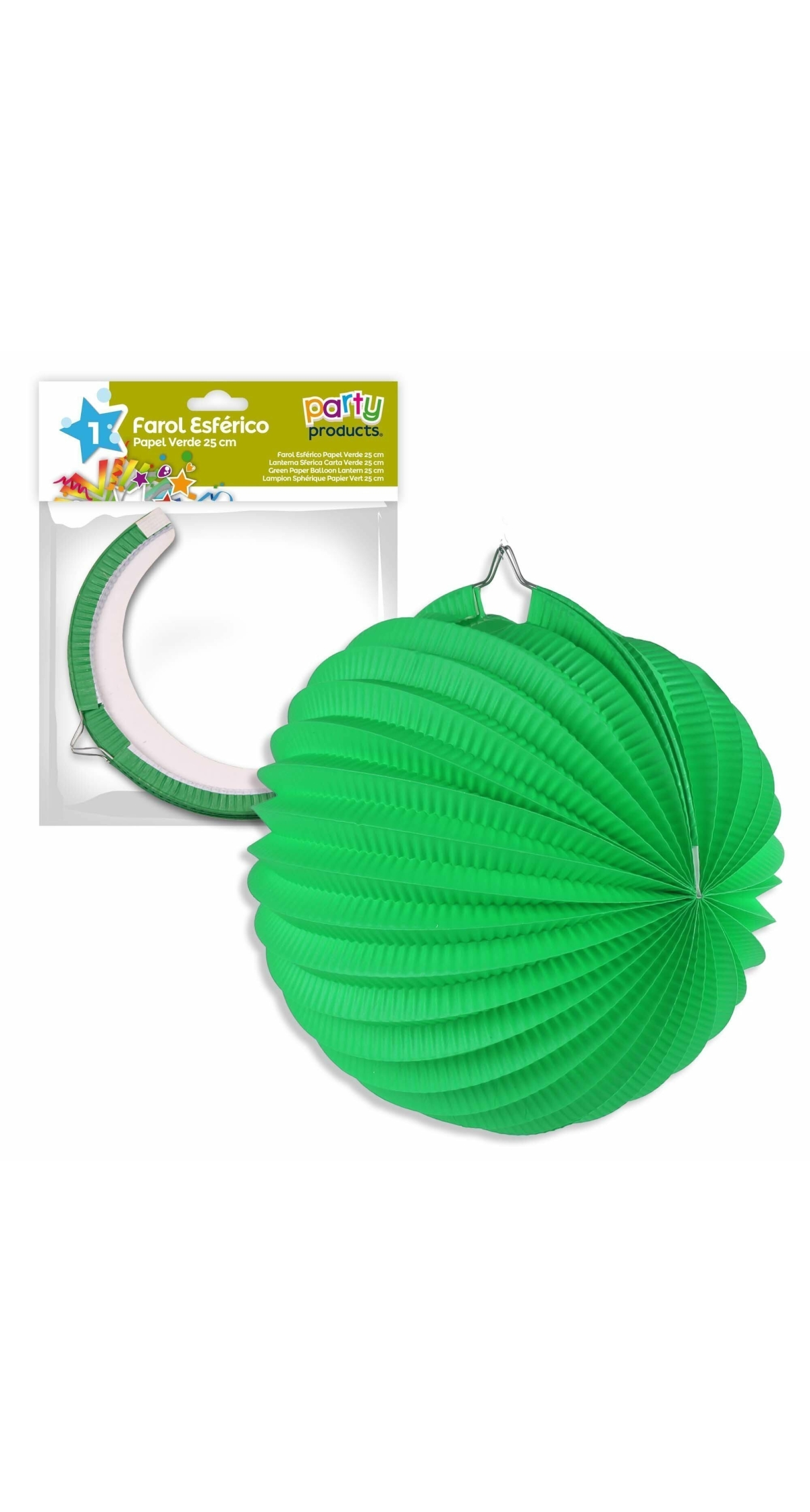 Green Paper Balloon Lantern 25 cm
