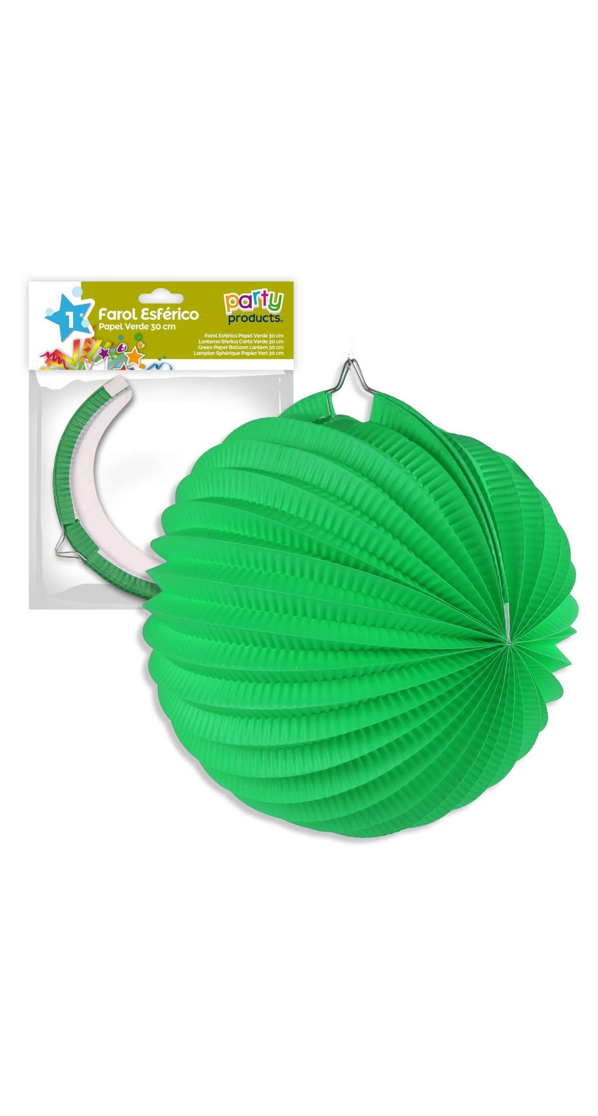 Green Paper Balloon Lantern 30 cm