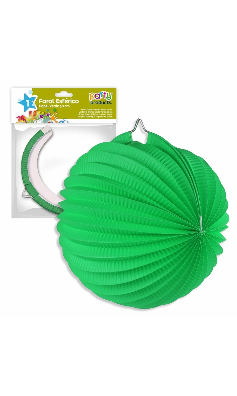 Green Paper Balloon Lantern 30 cm