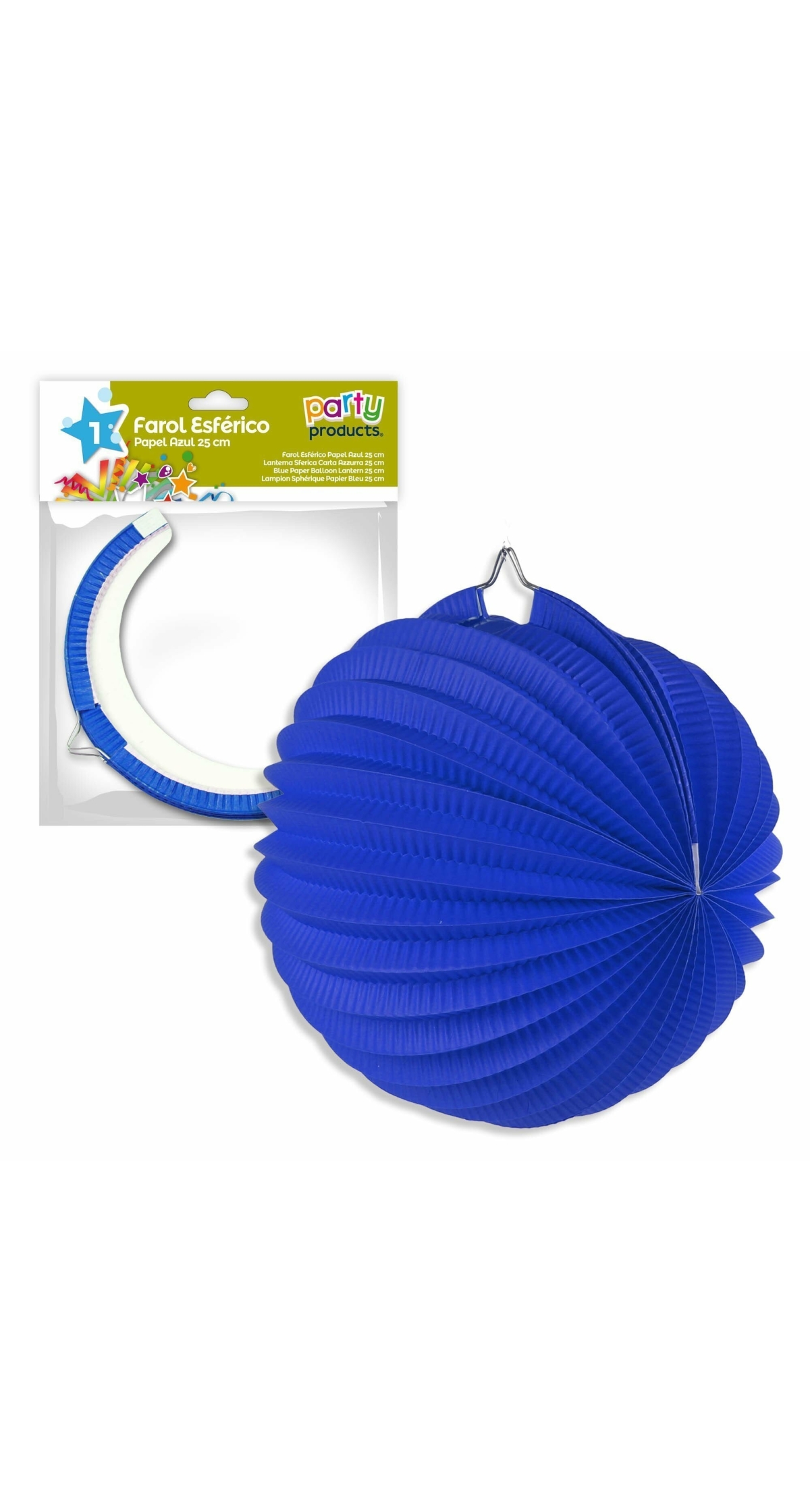 Blue Paper Balloon Lantern 25 cm