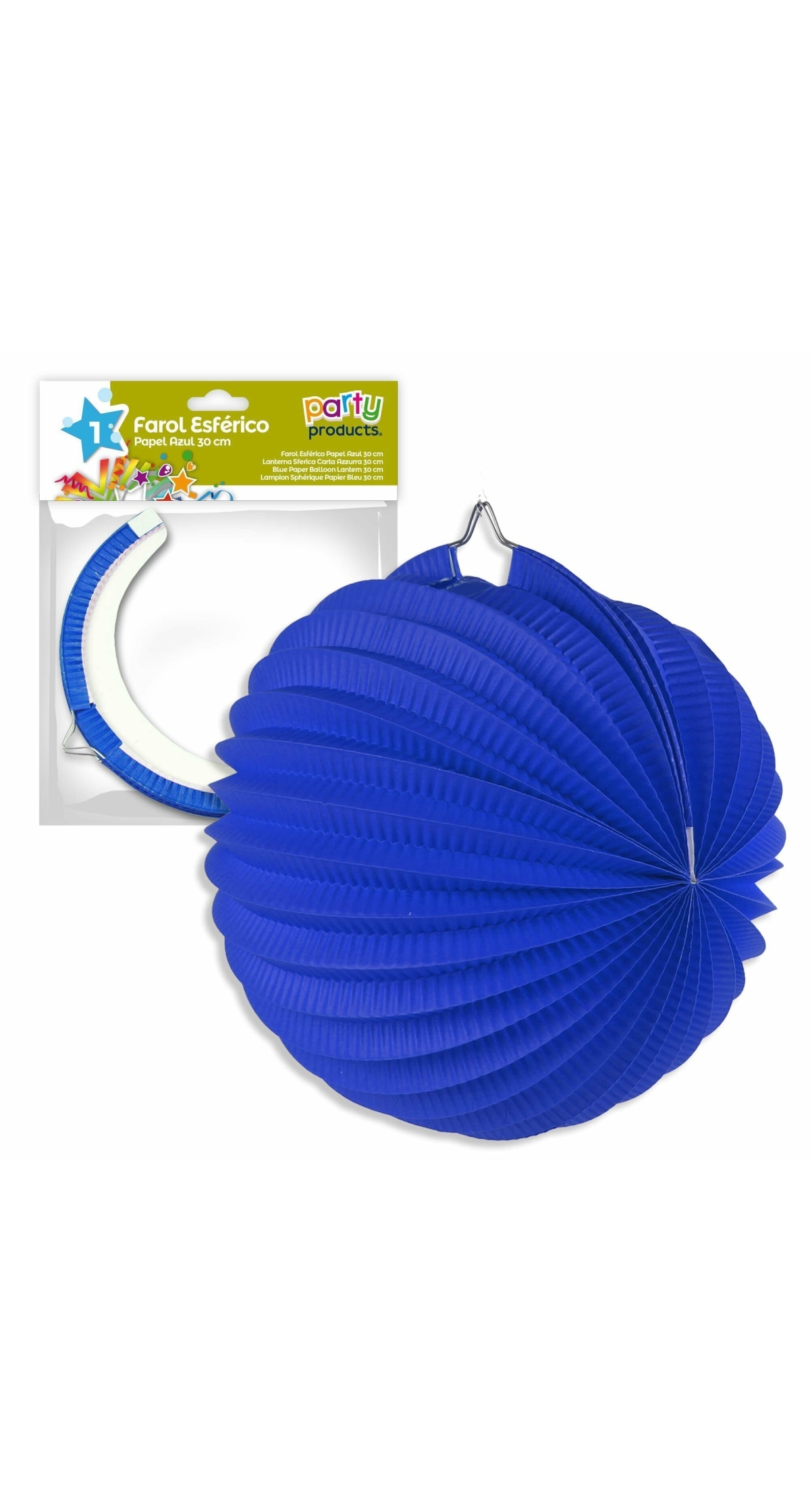 Blue Paper Balloon Lantern 30 cm