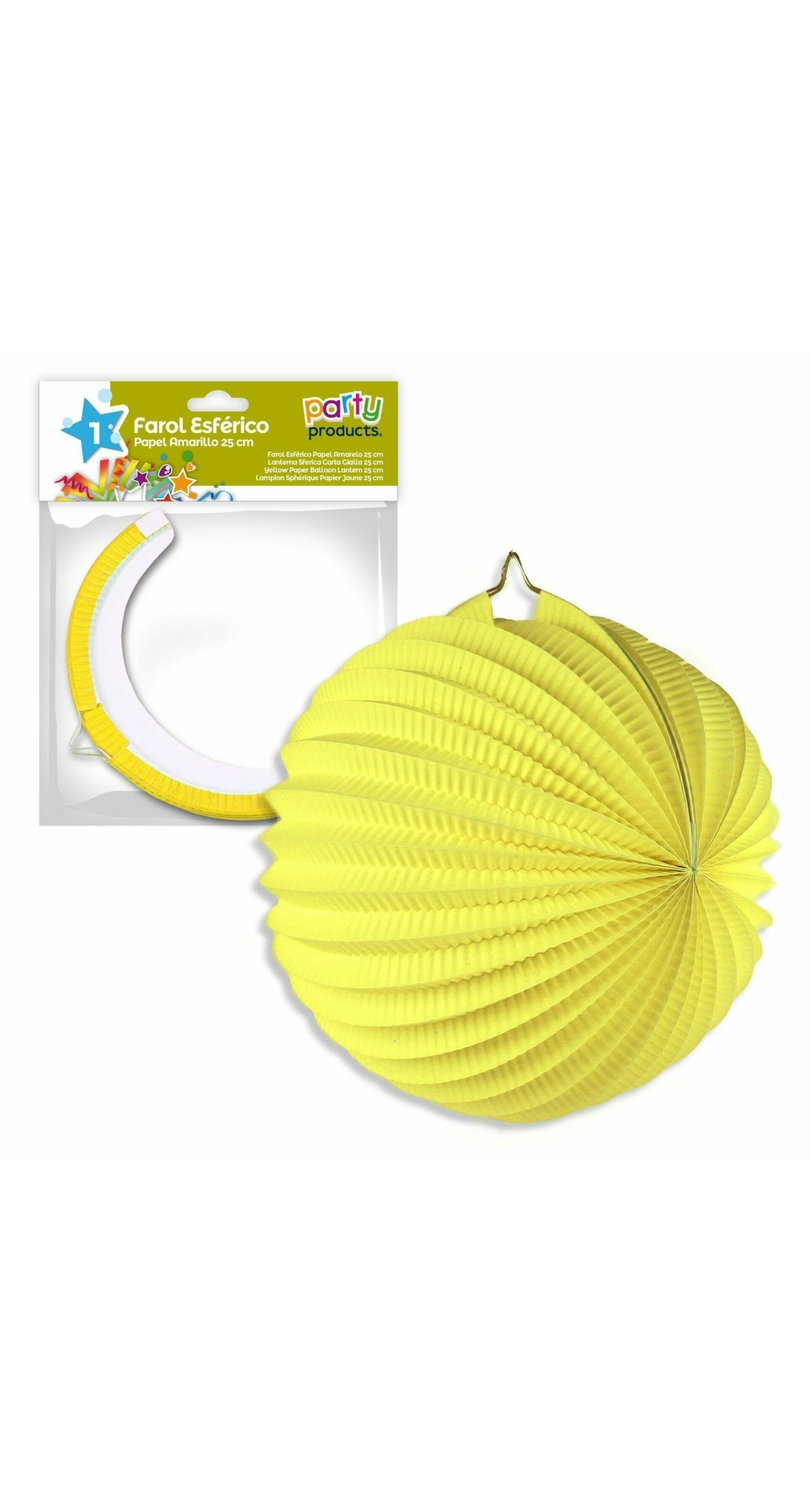 Yellow Paper Balloon Lantern 25 cm