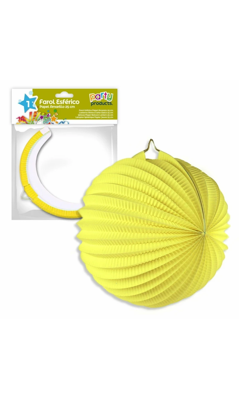 Yellow Paper Balloon Lantern 25 cm