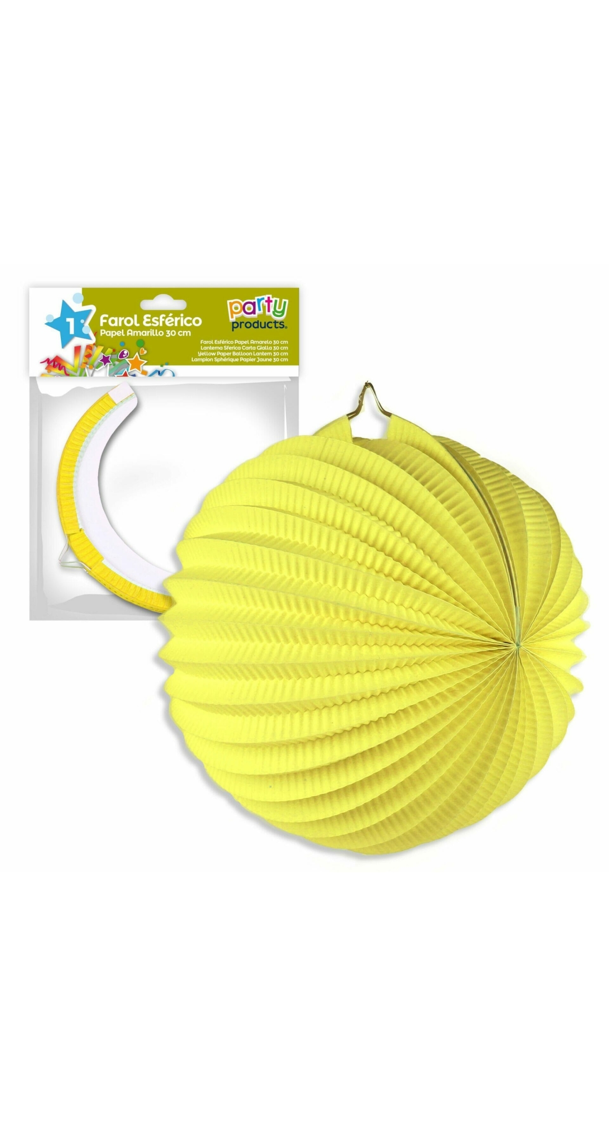 Yellow Paper Balloon Lantern 30 cm