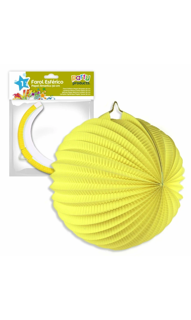 Yellow Paper Balloon Lantern 30 cm