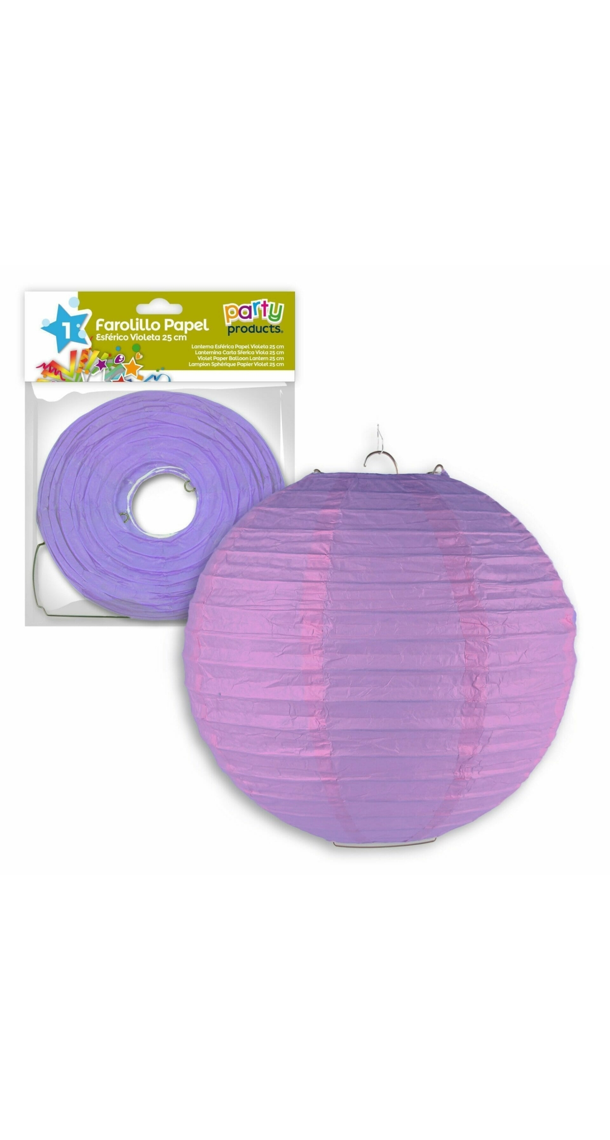 Violet Paper Balloon Lantern 25 cm