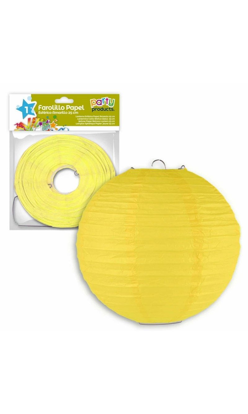 Yellow Paper Balloon Lantern 25 cm