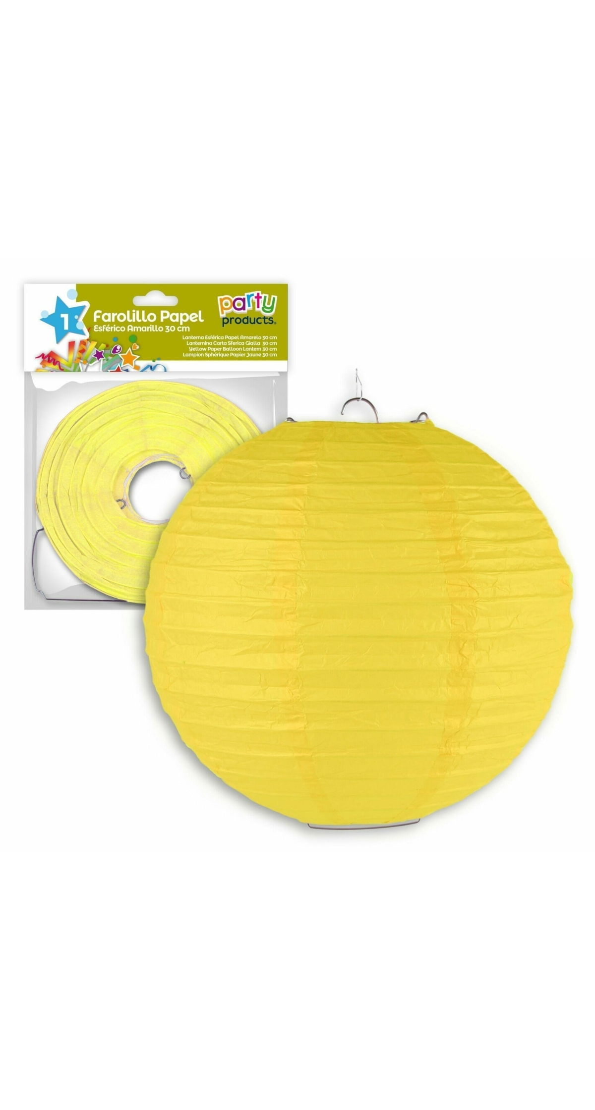 Yellow Paper Balloon Lantern 30 cm