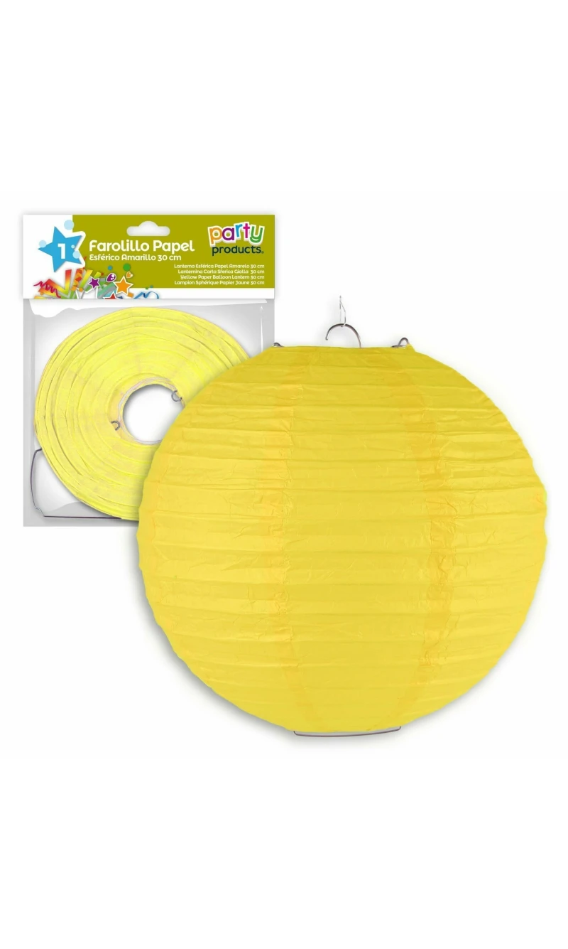 Yellow Paper Balloon Lantern 30 cm