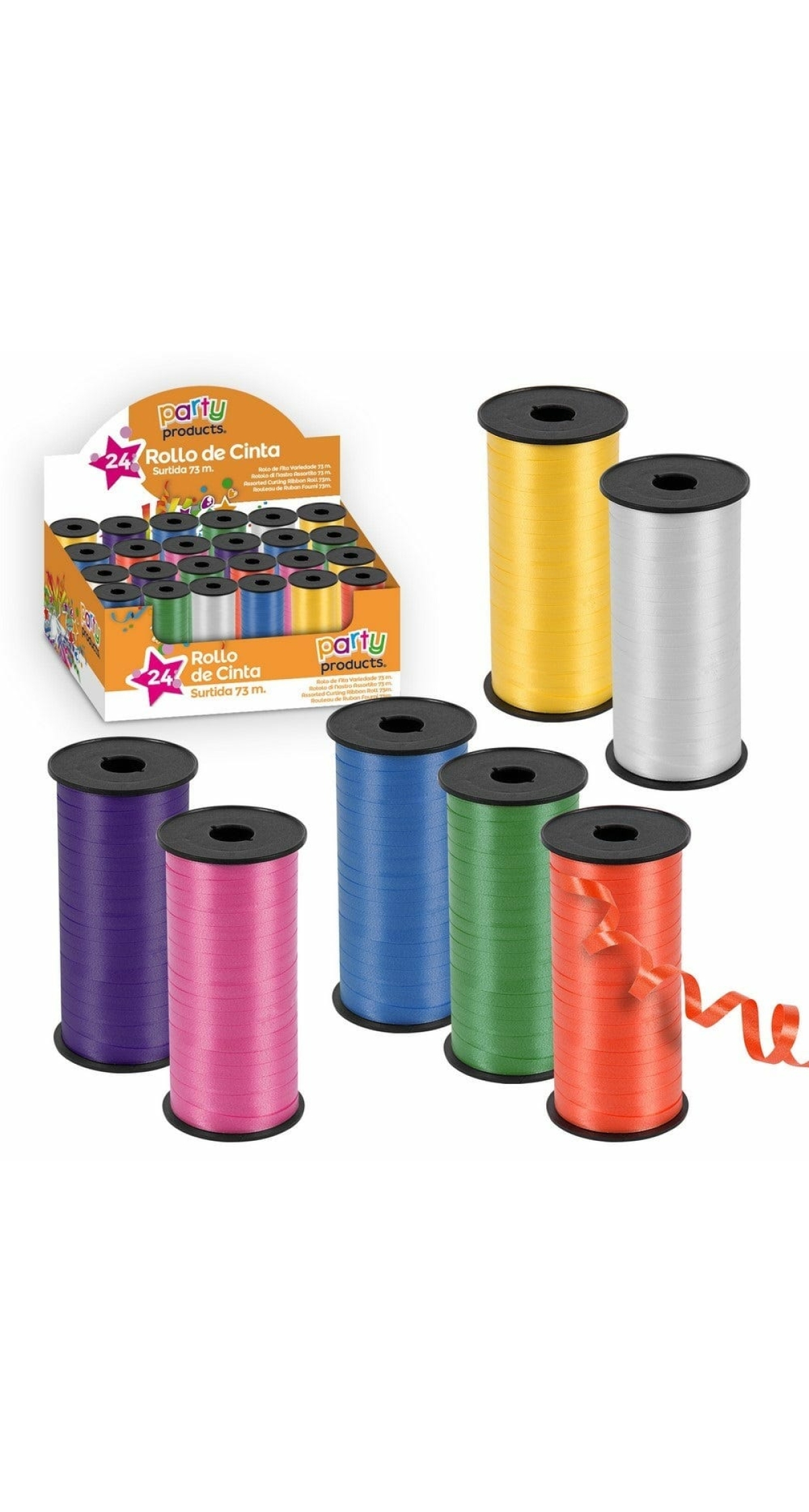 ASSORTED CURLING RIBBON ROLL 73M. D 24 0,07 KG