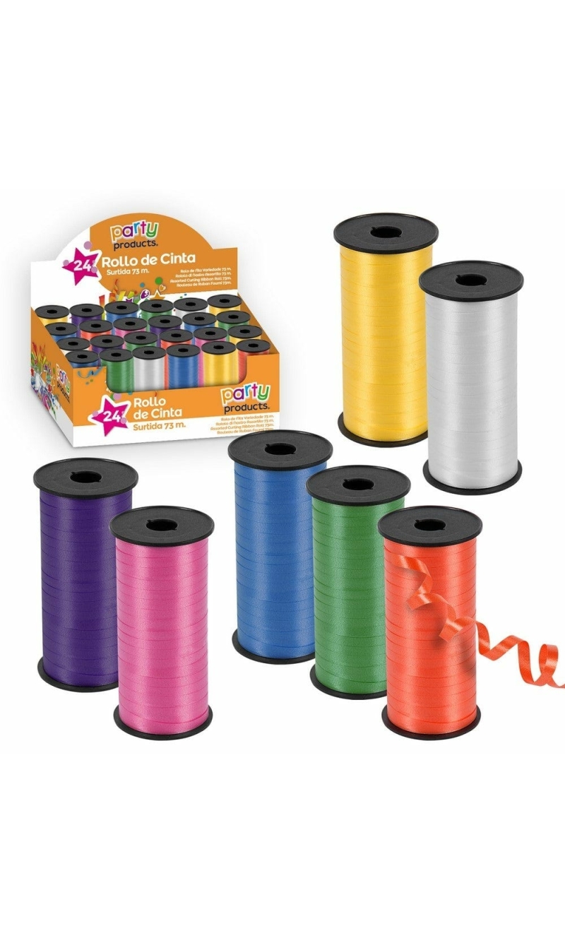 ASSORTED CURLING RIBBON ROLL 73M. D 24 0,07 KG