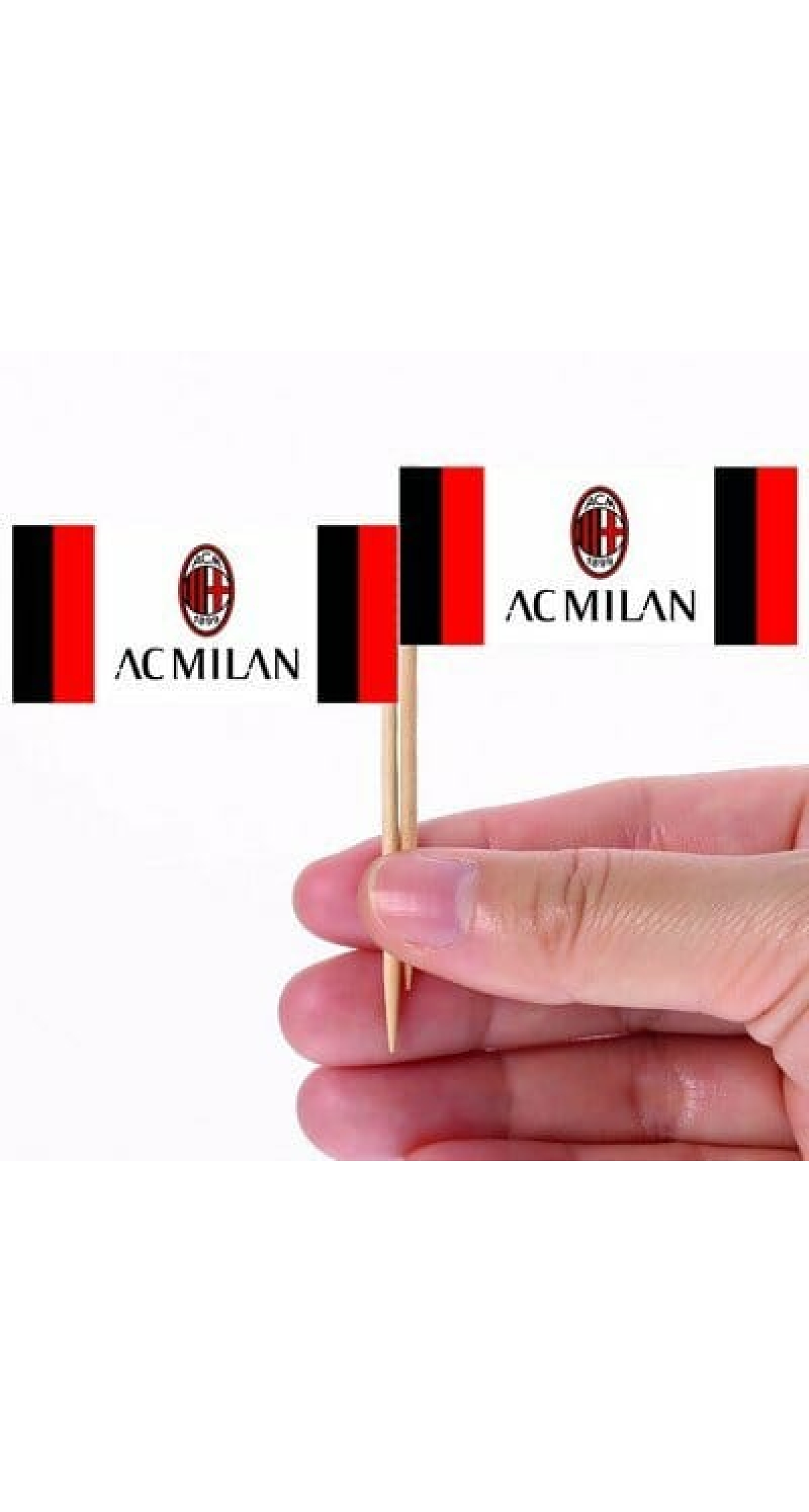 Milan Flag Cocktail Picks (H)6.5x(W)5cm - 24pk