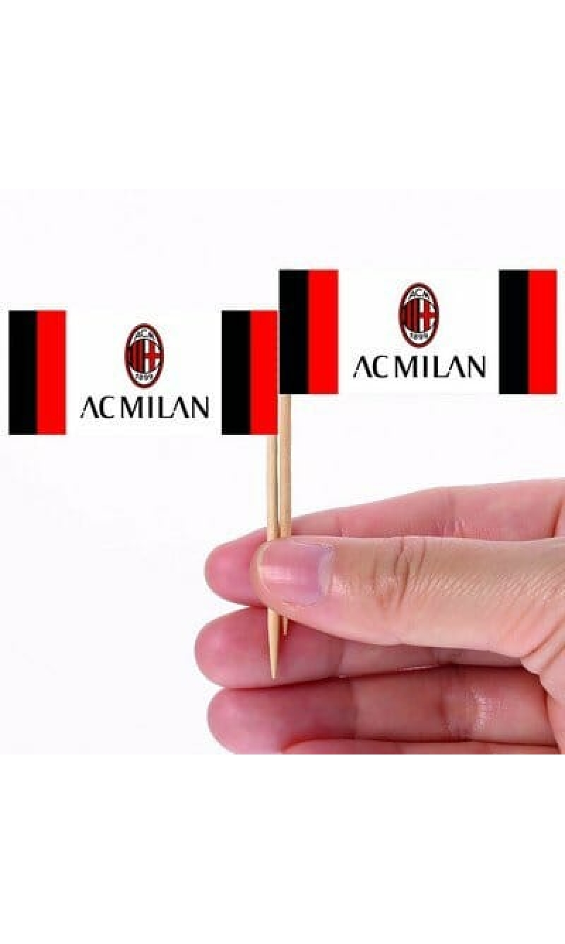 Milan Flag Cocktail Picks (H)6.5x(W)5cm - 24pk
