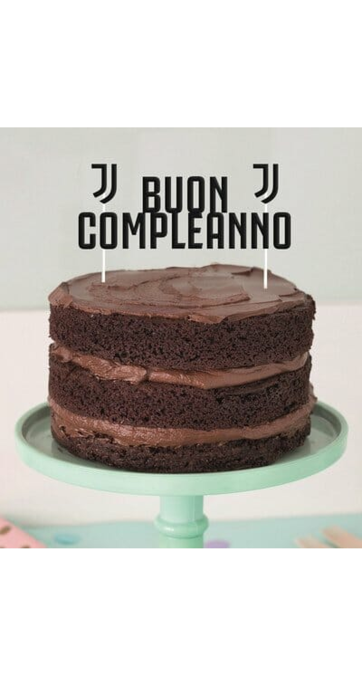 Juventus Happy Birthday Cake Topper - (W)17x(H)18cm