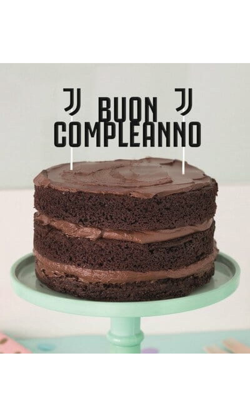 Juventus Happy Birthday Cake Topper - (W)17x(H)18cm