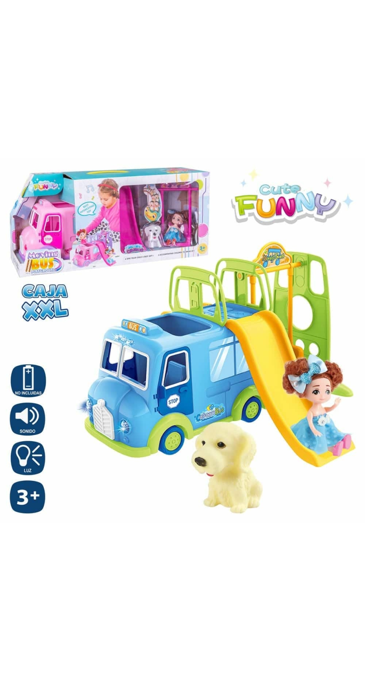 Moving Bus Playground With Sound & Light 30cm x19cm