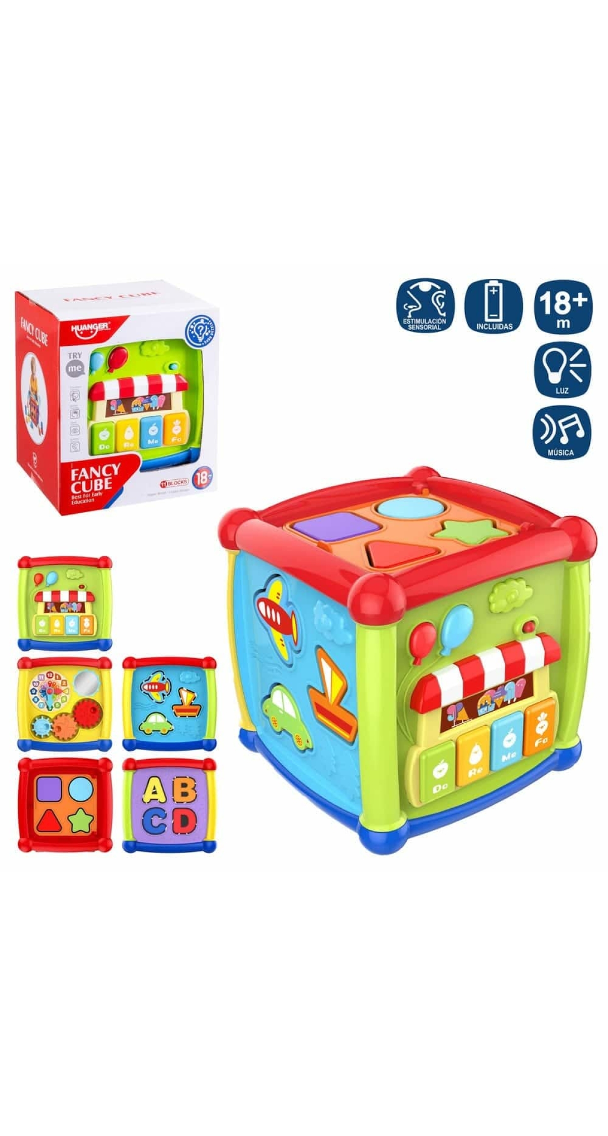 Fancy Cube Best For Early Education With Blocks & Music - 15.50cm