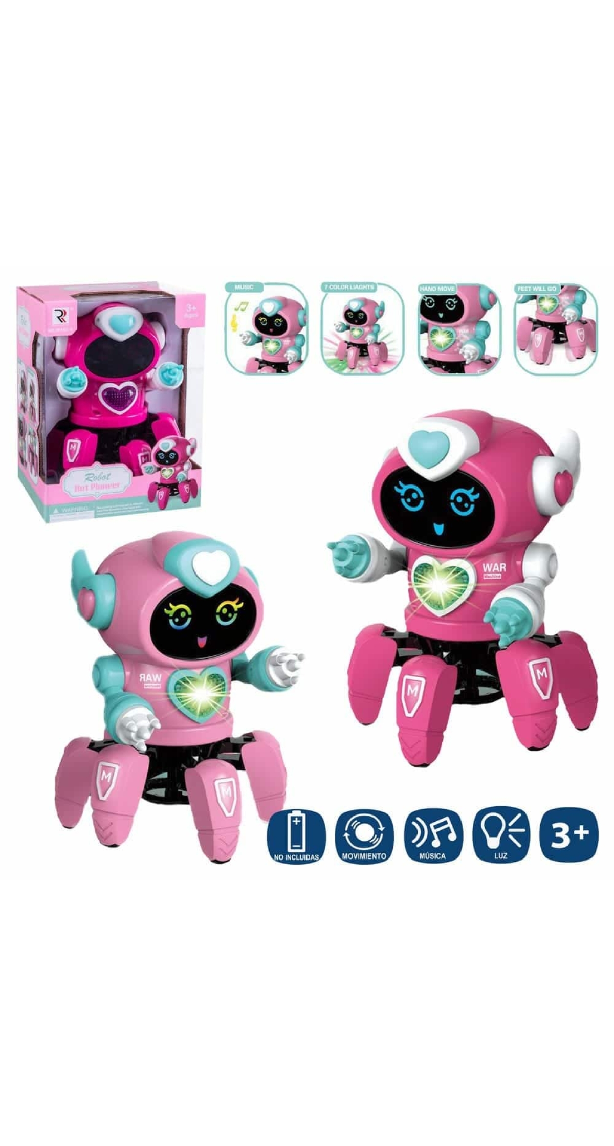 Robot Pioneer Pink Bot - 14cm x 18.5cm