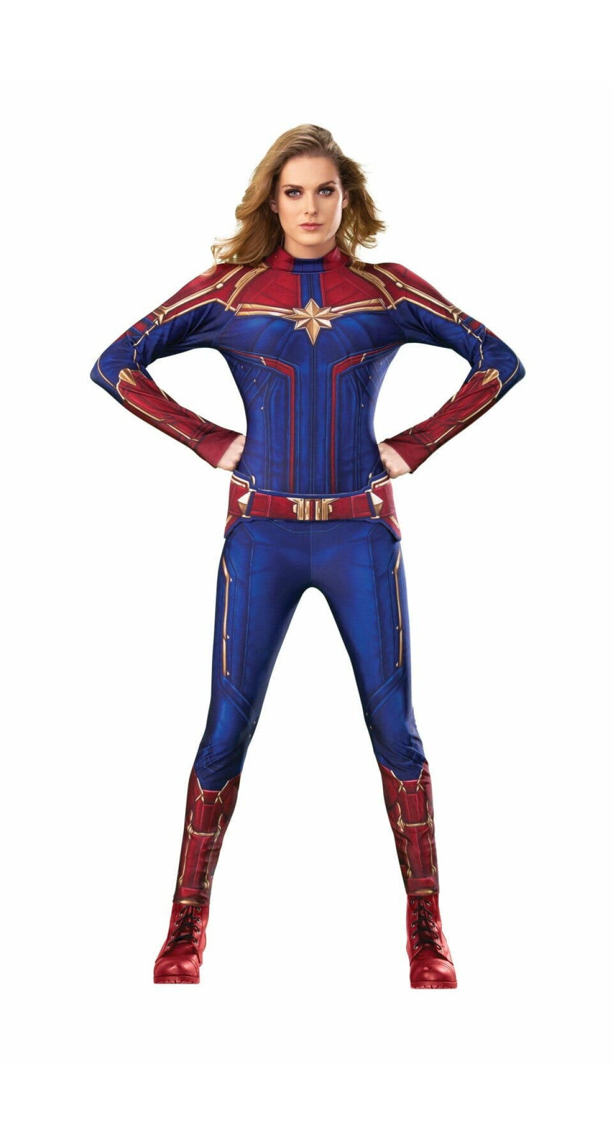 Official Deluxe Captain Marvel Hero Suit - Adult Size Large