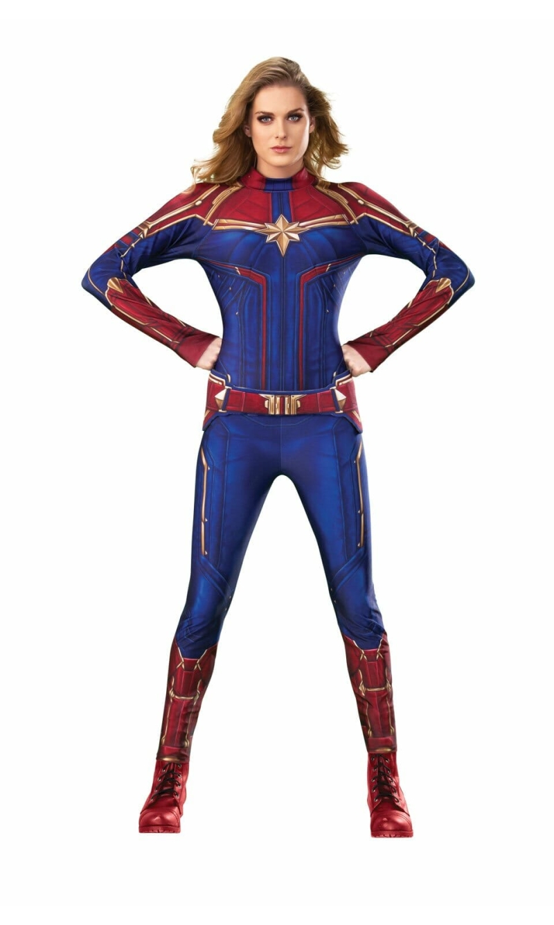 Official Deluxe Captain Marvel Hero Suit - Adult Size Large