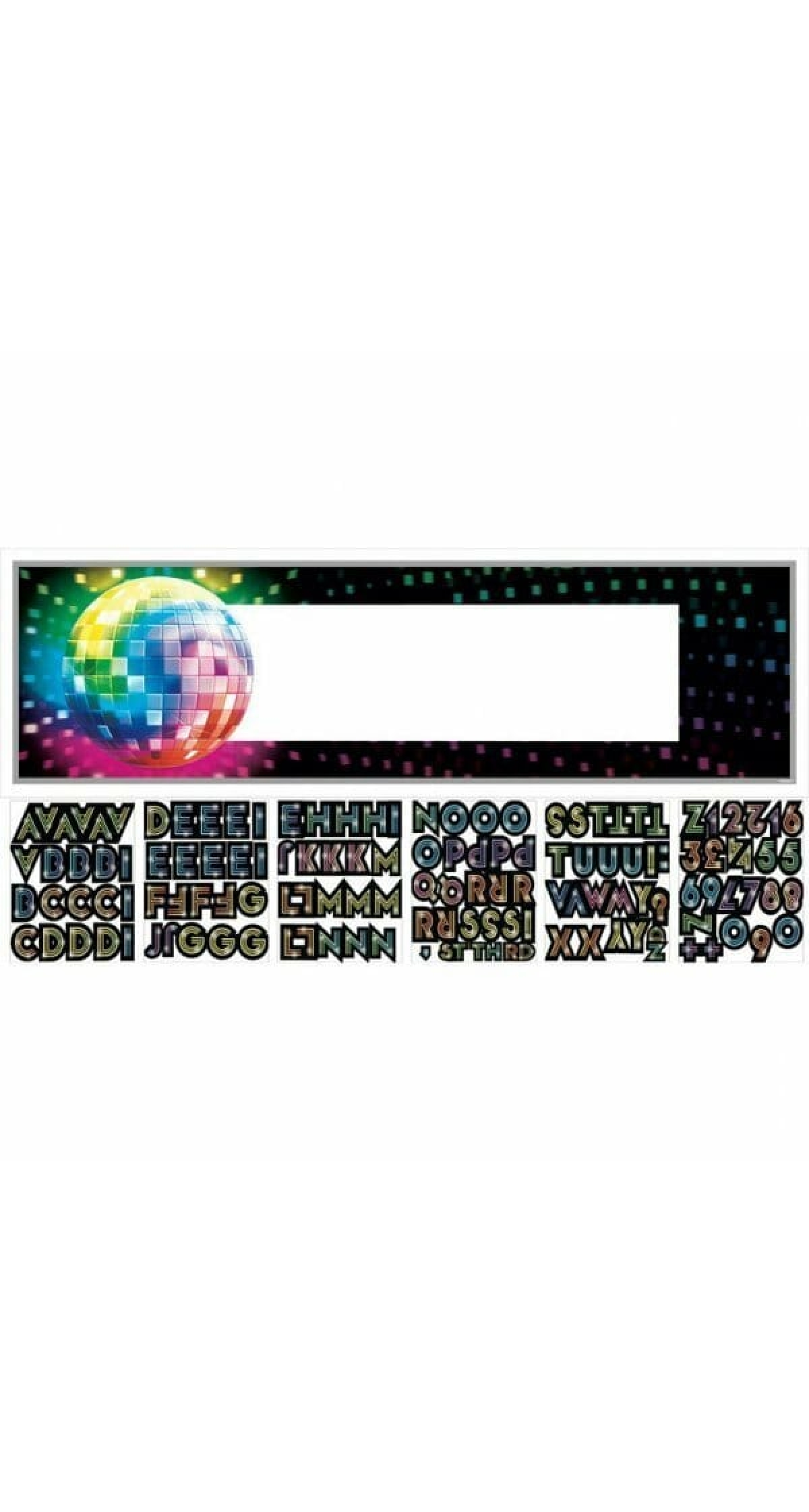 Disco Fever Giant Personalized Sign Banner 65" x 20" (165.1cm x 50.8cm)